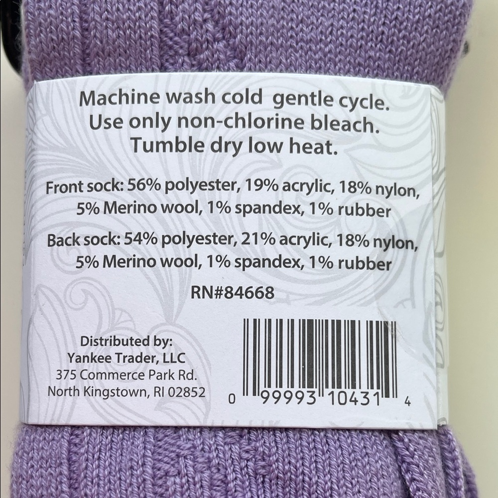 Veneto Lavender Wool Blend Women's Socks - Picture 4 of 4